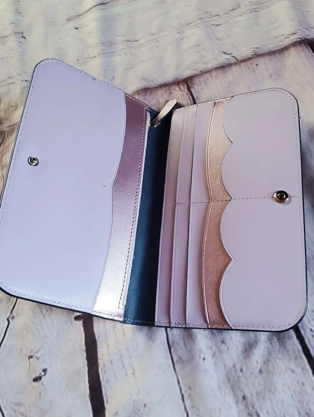 Kate Spade Nadine Patchwork Medium Clutch Wallet Colorblock Suede Designer